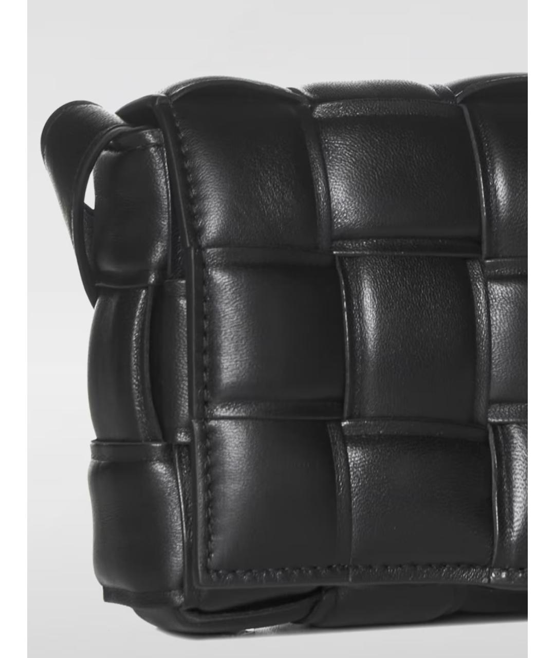 BOTTEGA VENETA Черная кожаная сумка через плечо, фото 3