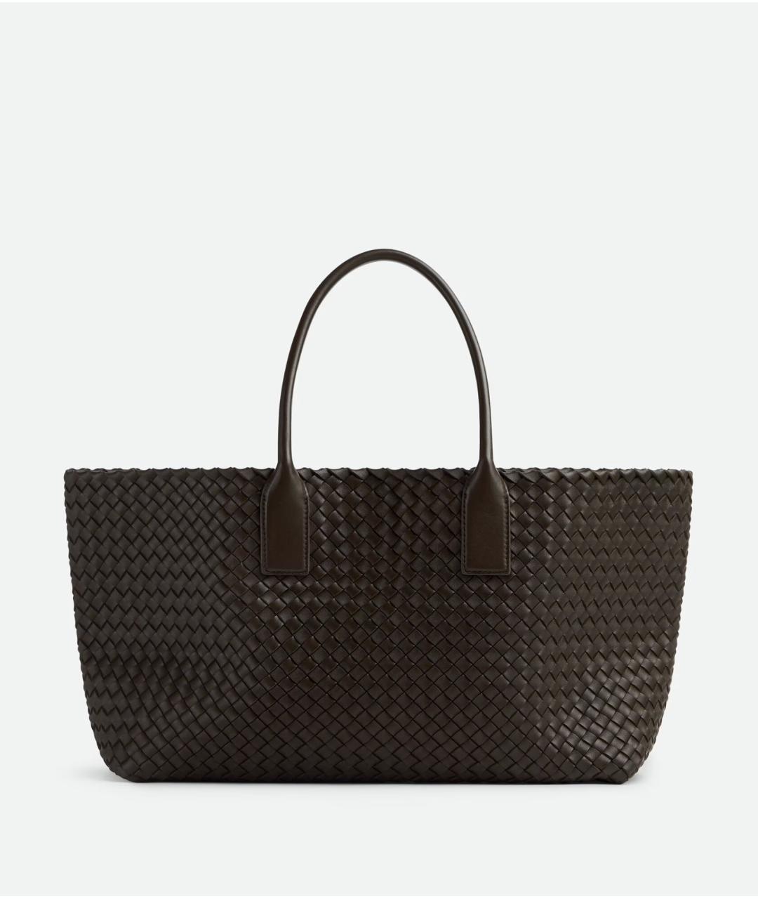 BOTTEGA VENETA Коричневая кожаная сумка тоут, фото 6