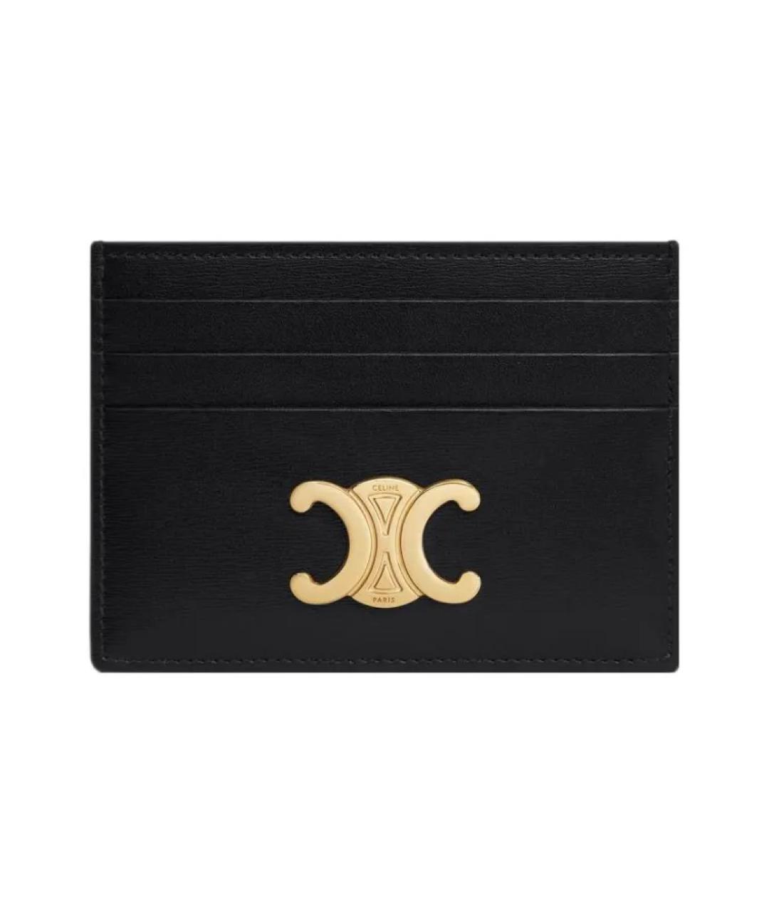 CELINE Черный кожаный кардхолдер, фото 2
