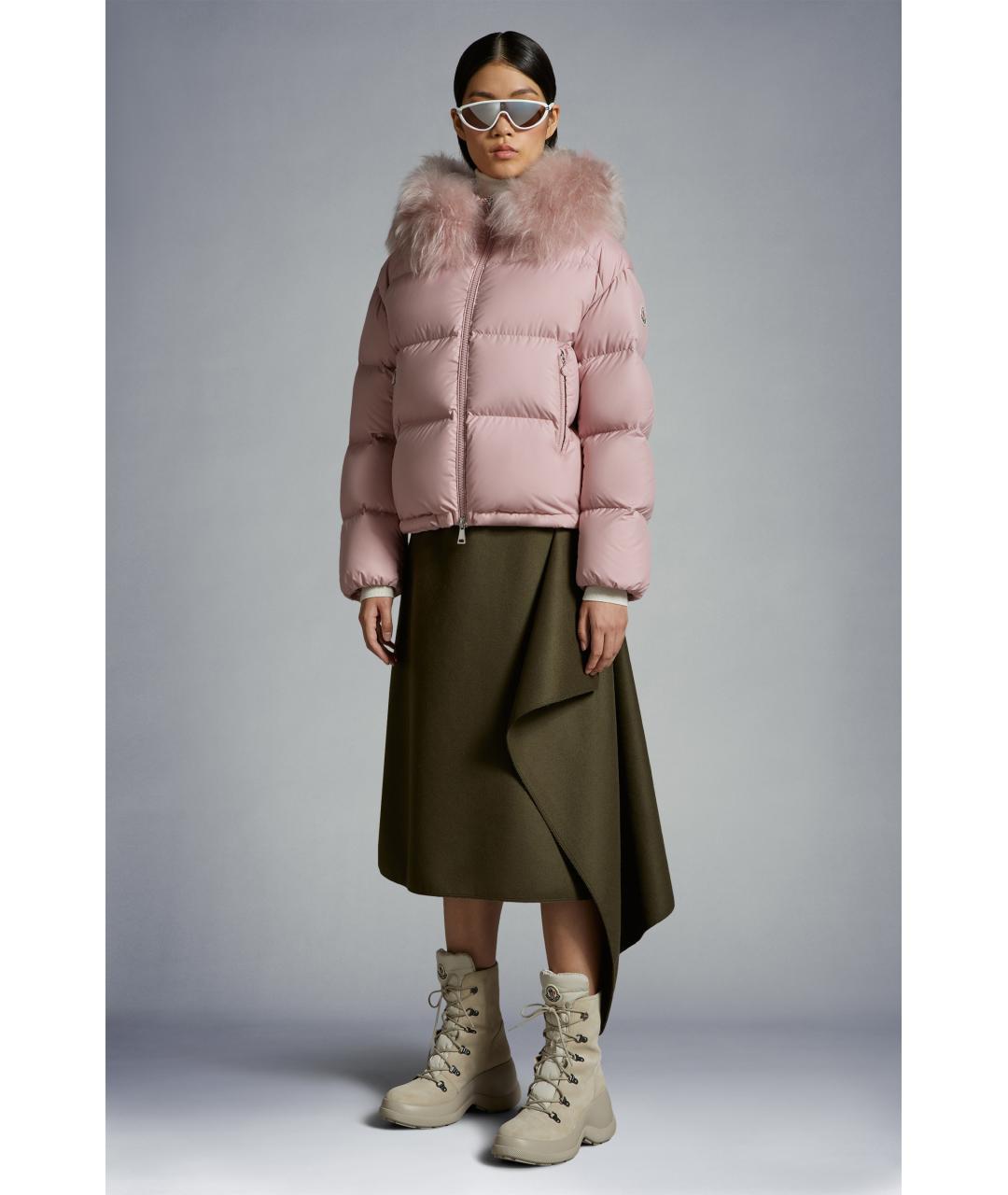 MONCLER Хаки шерстяная юбка миди, фото 2