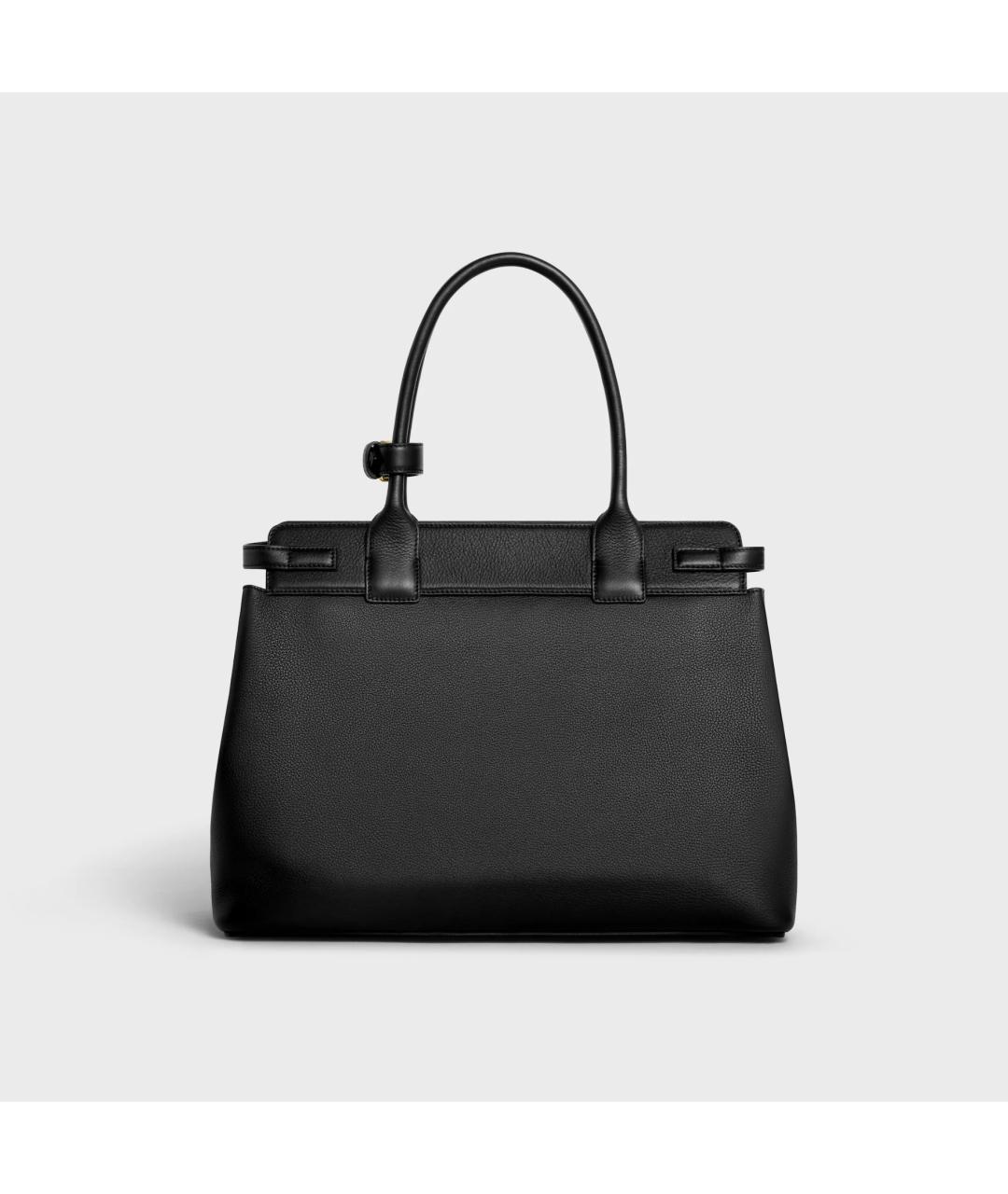 CELINE Черная кожаная сумка тоут, фото 3