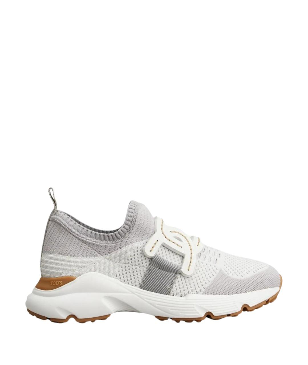 TOD'S Серые текстильные кроссовки, фото 1