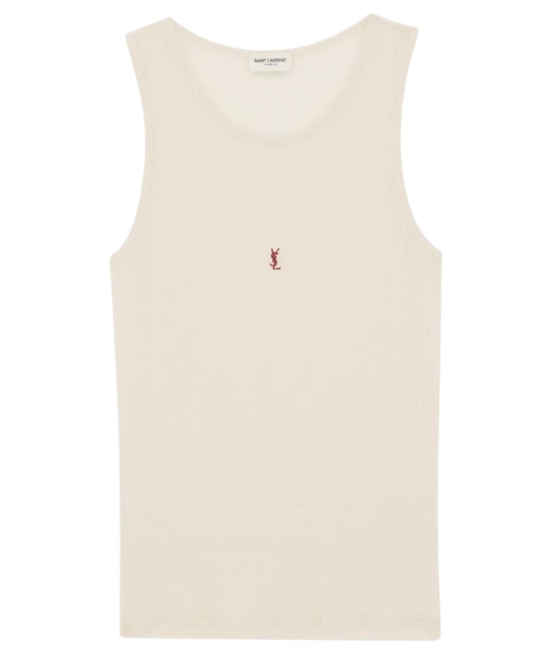 SAINT LAURENT Бежевая шерстяная майка, фото 1
