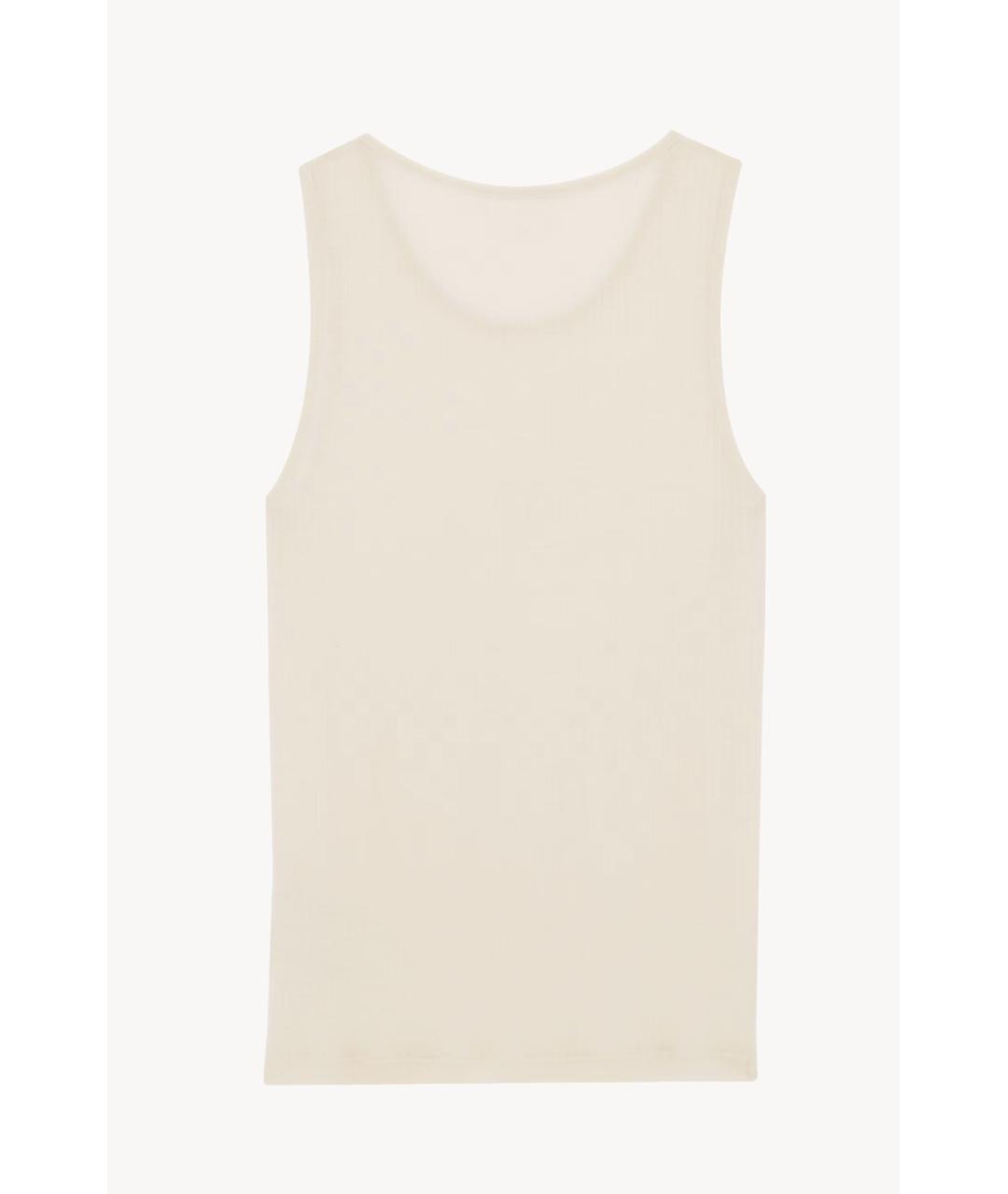 SAINT LAURENT Бежевая шерстяная майка, фото 2