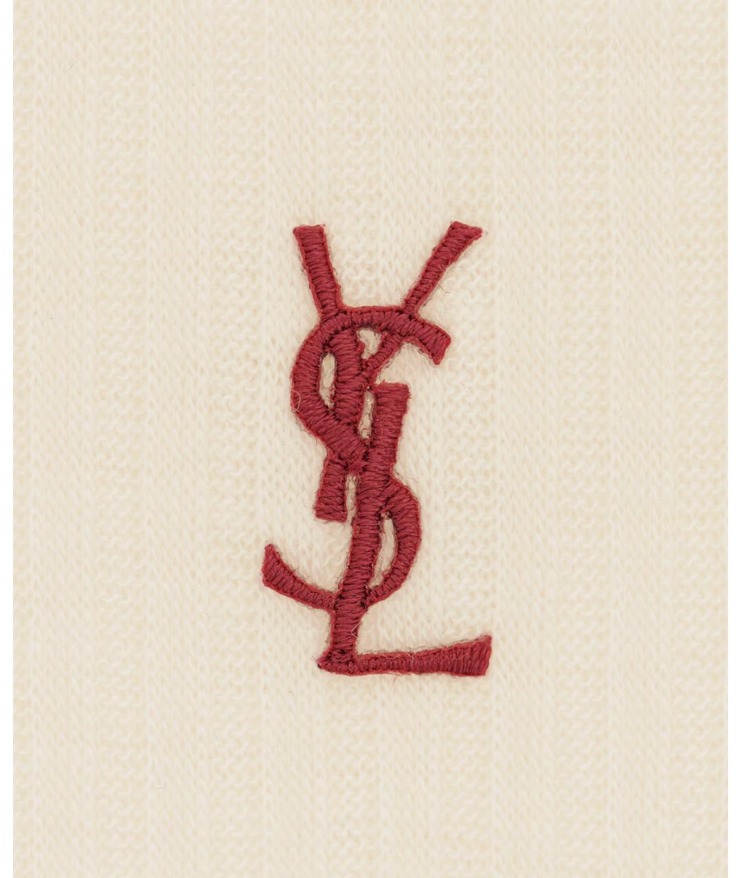 SAINT LAURENT Бежевая шерстяная майка, фото 3