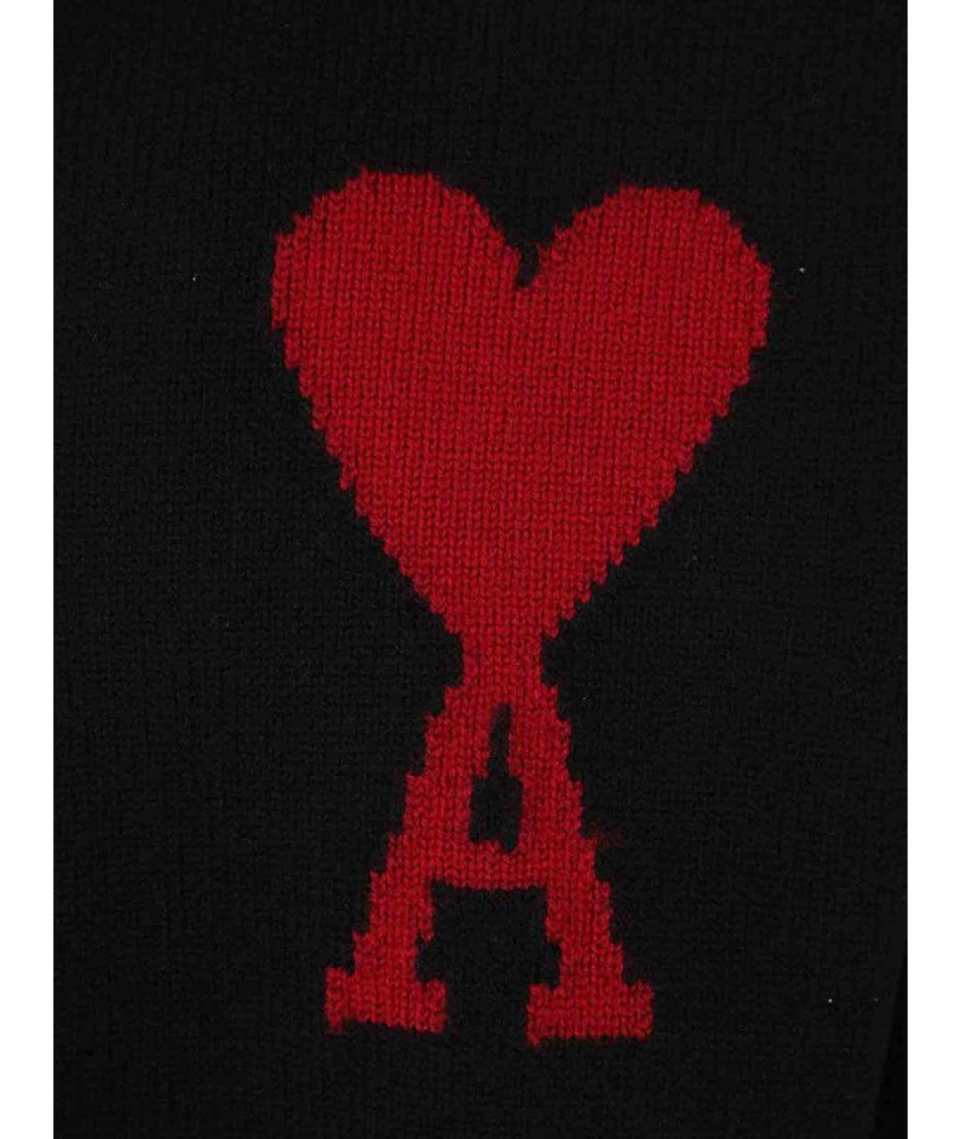 Ami Paris Черный шерстяной джемпер / свитер, фото 3