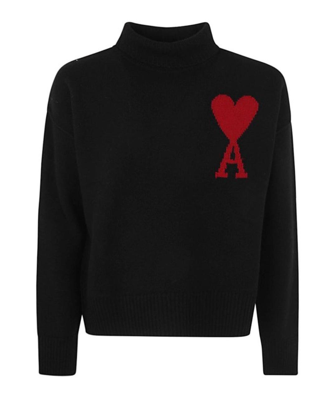 Ami Paris Черный шерстяной джемпер / свитер, фото 1