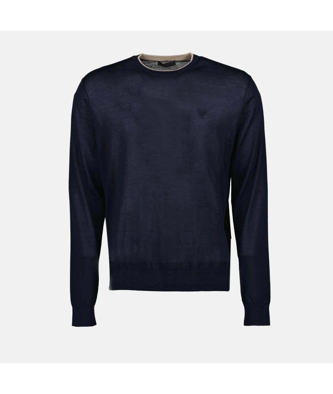 PRADA Синий шерстяной джемпер / свитер, фото 7