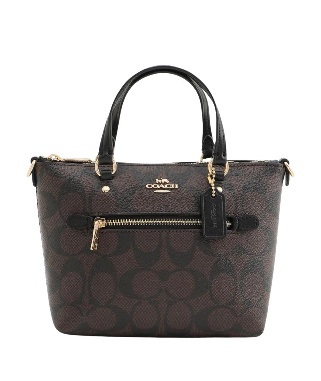COACH Коричневая кожаная сумка тоут, фото 1