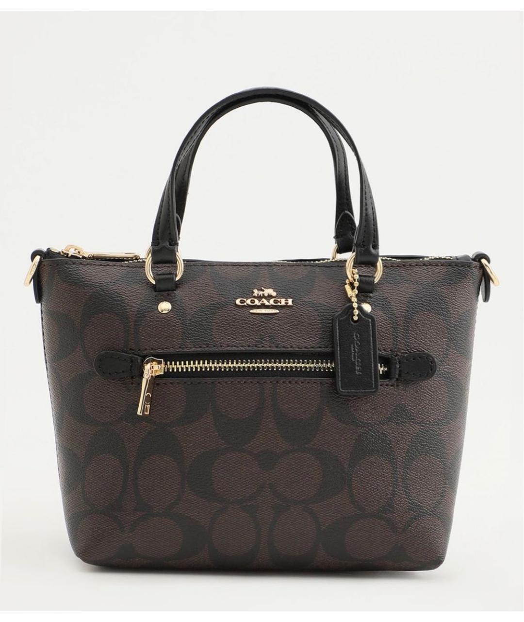 COACH Коричневая кожаная сумка тоут, фото 3