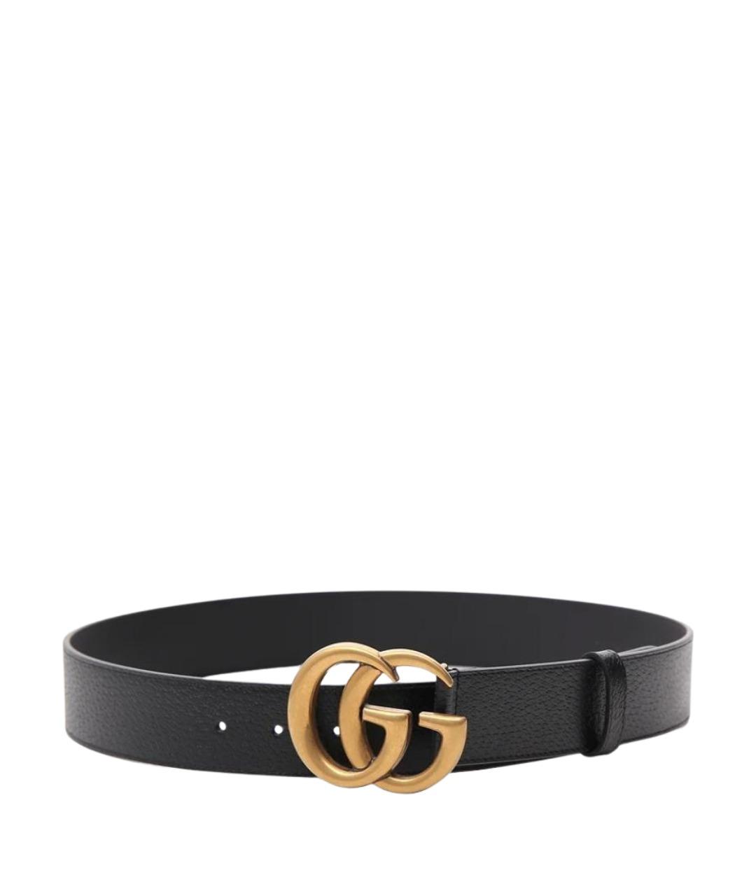 GUCCI Черный кожаный ремень, фото 1