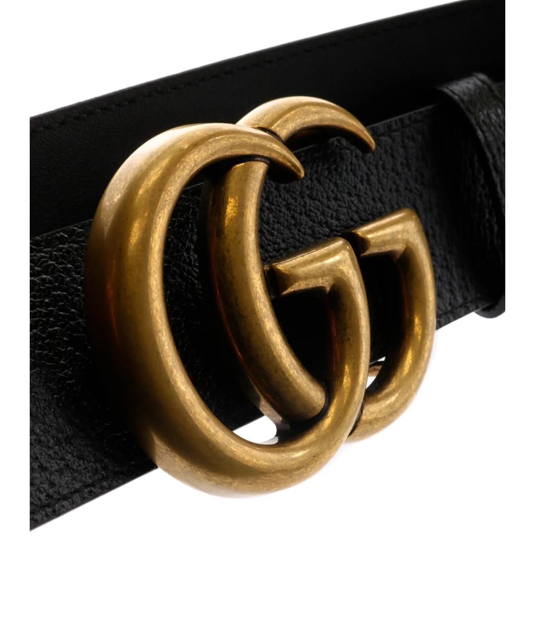 GUCCI Черный кожаный ремень, фото 3