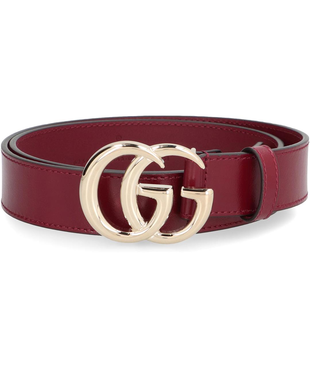 GUCCI Красный кожаный ремень, фото 1