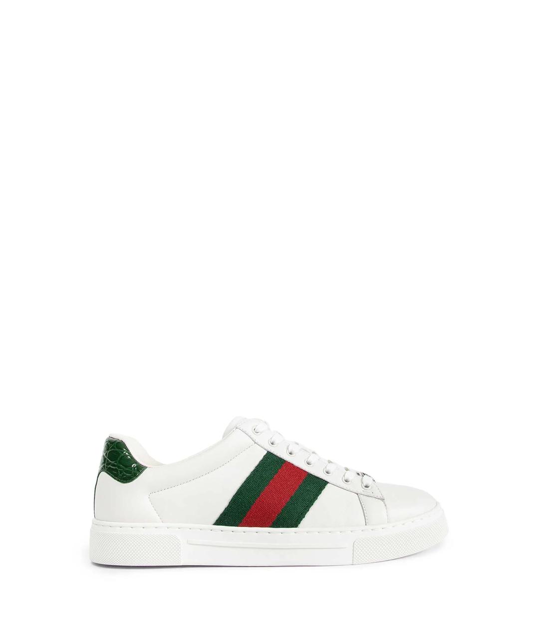 GUCCI Белые низкие кроссовки / кеды, фото 1