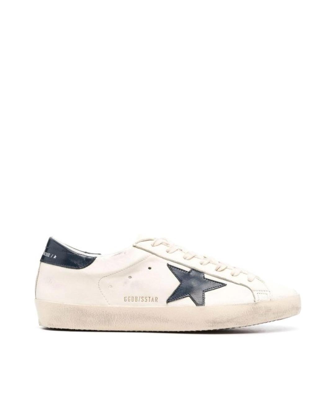 GOLDEN GOOSE DELUXE BRAND Белые кожаные низкие кроссовки / кеды, фото 1