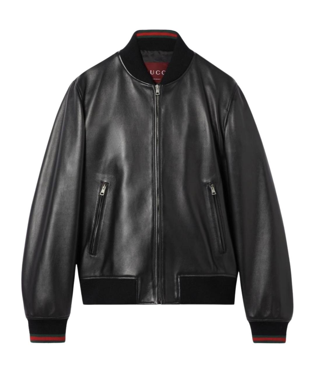 GUCCI Черная кожаная куртка, фото 1