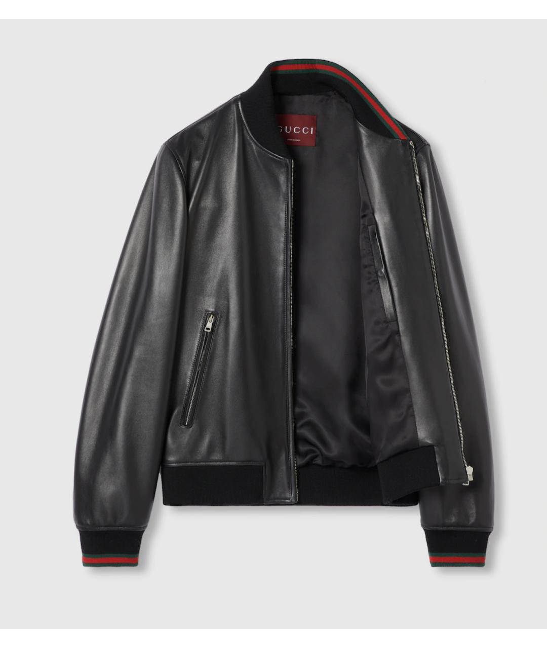 GUCCI Черная кожаная куртка, фото 5