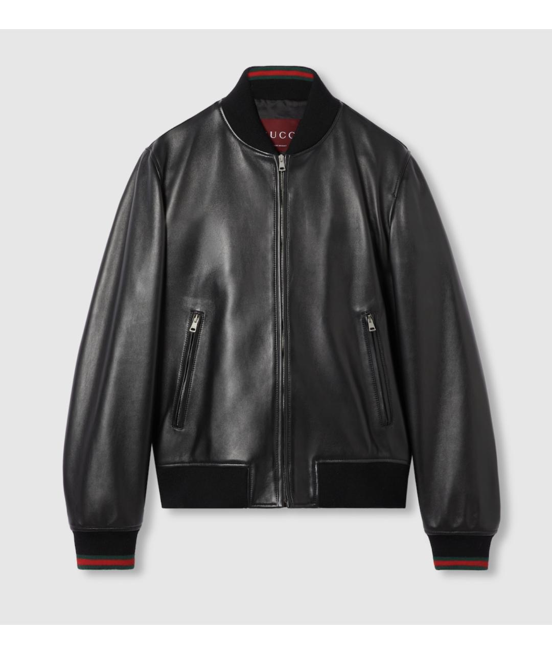 GUCCI Черная кожаная куртка, фото 6