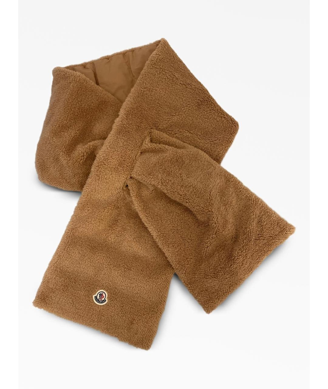 MONCLER Бежевый шарф, фото 3