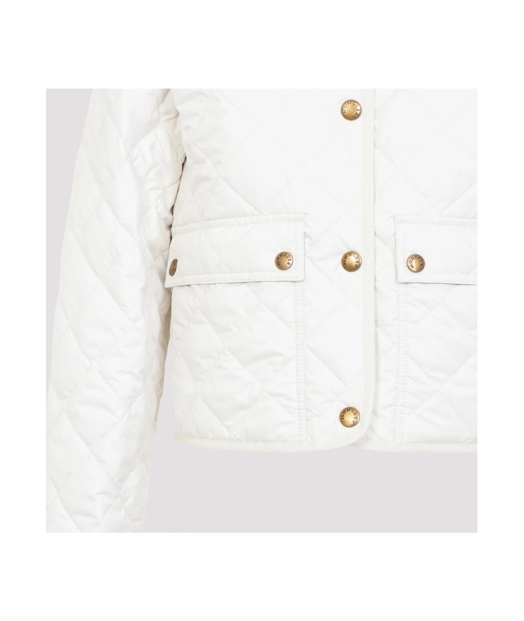 MONCLER Белая полиамидовая куртка, фото 3