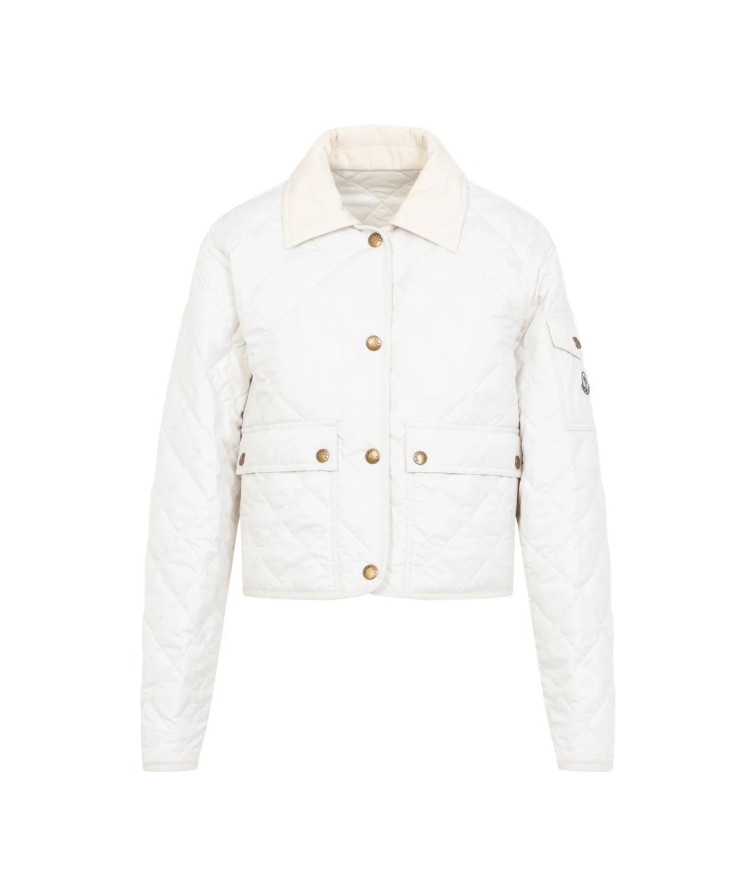 MONCLER Белая полиамидовая куртка, фото 1