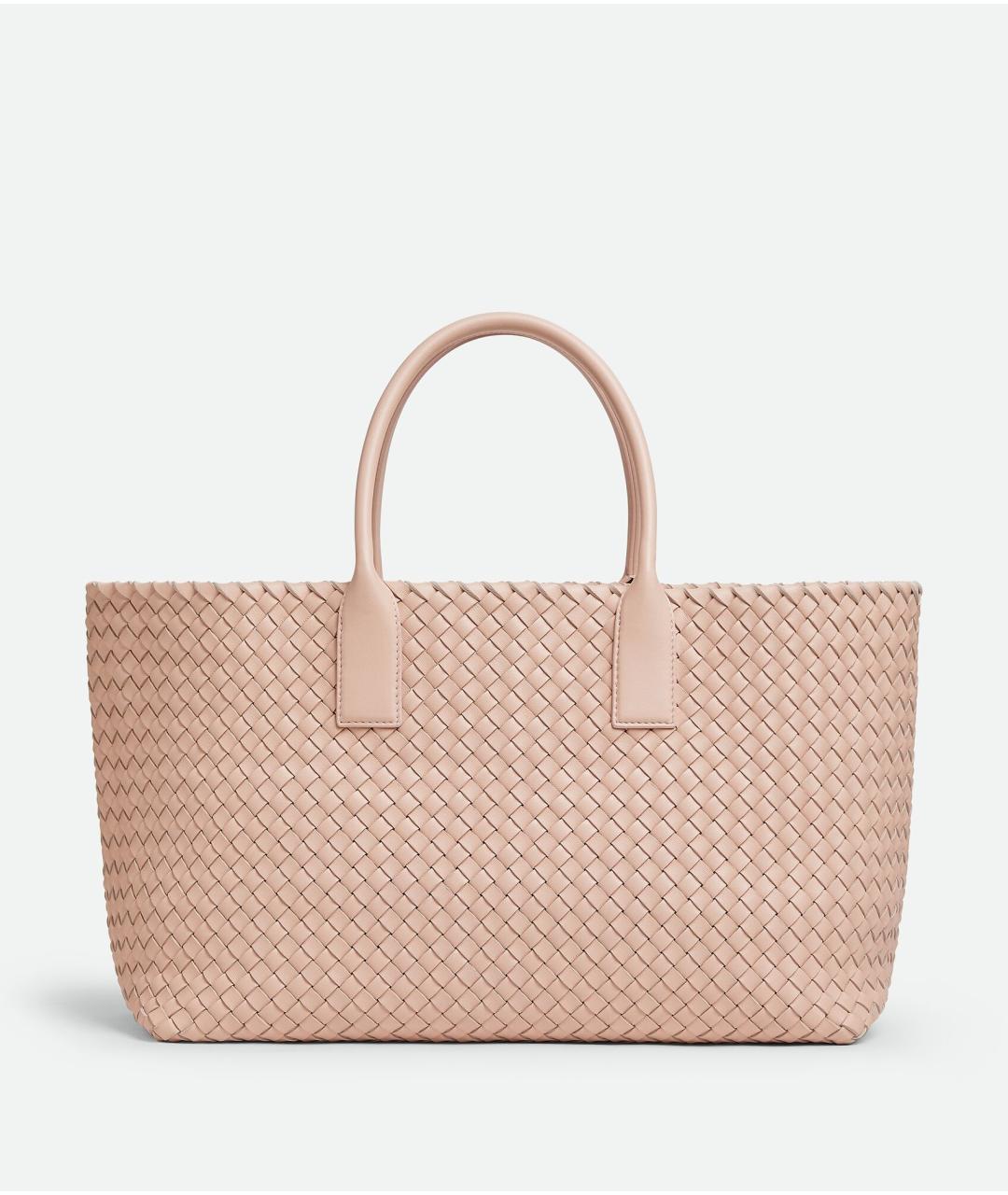 BOTTEGA VENETA Розовая кожаная сумка тоут, фото 5