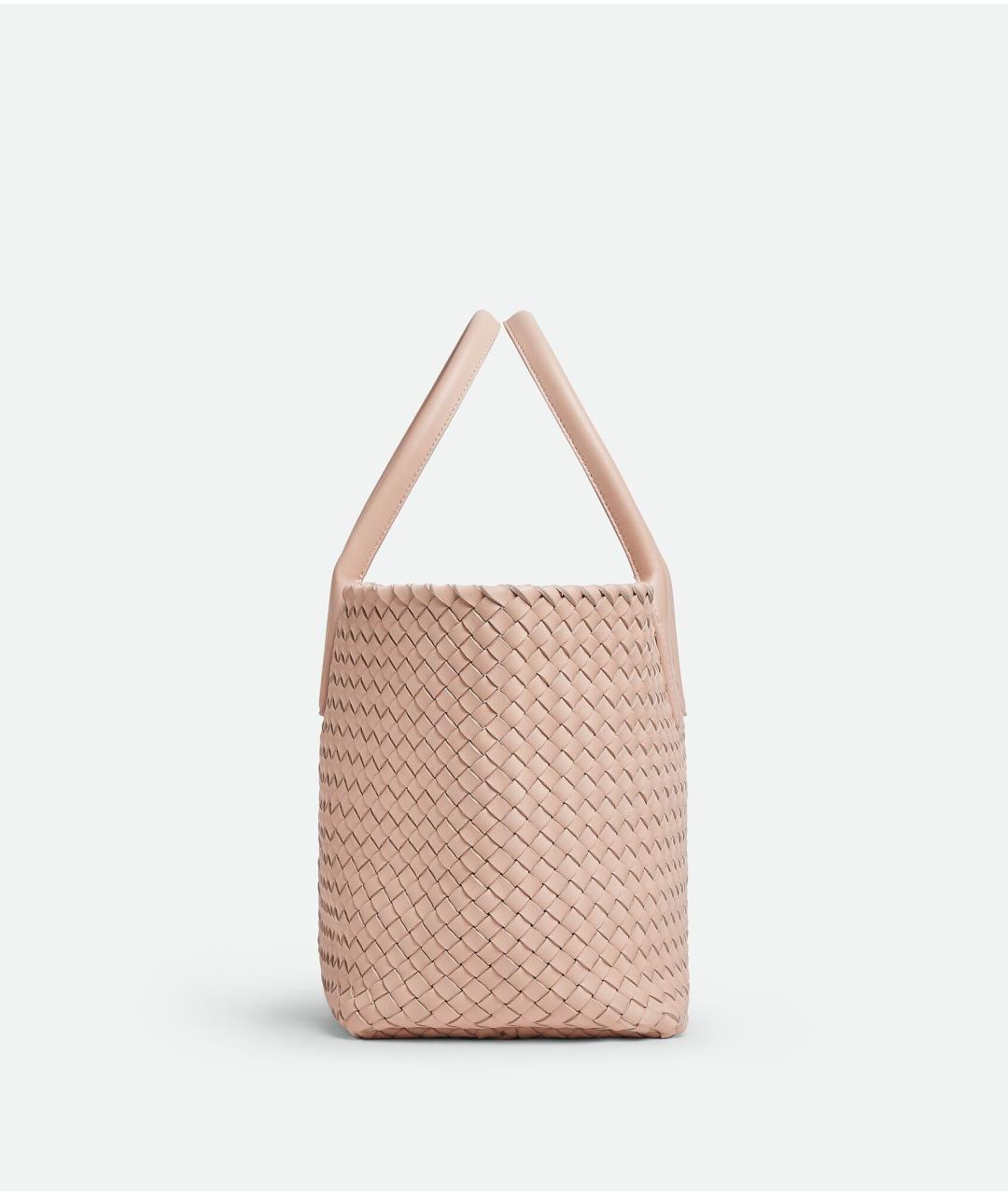 BOTTEGA VENETA Розовая кожаная сумка тоут, фото 2
