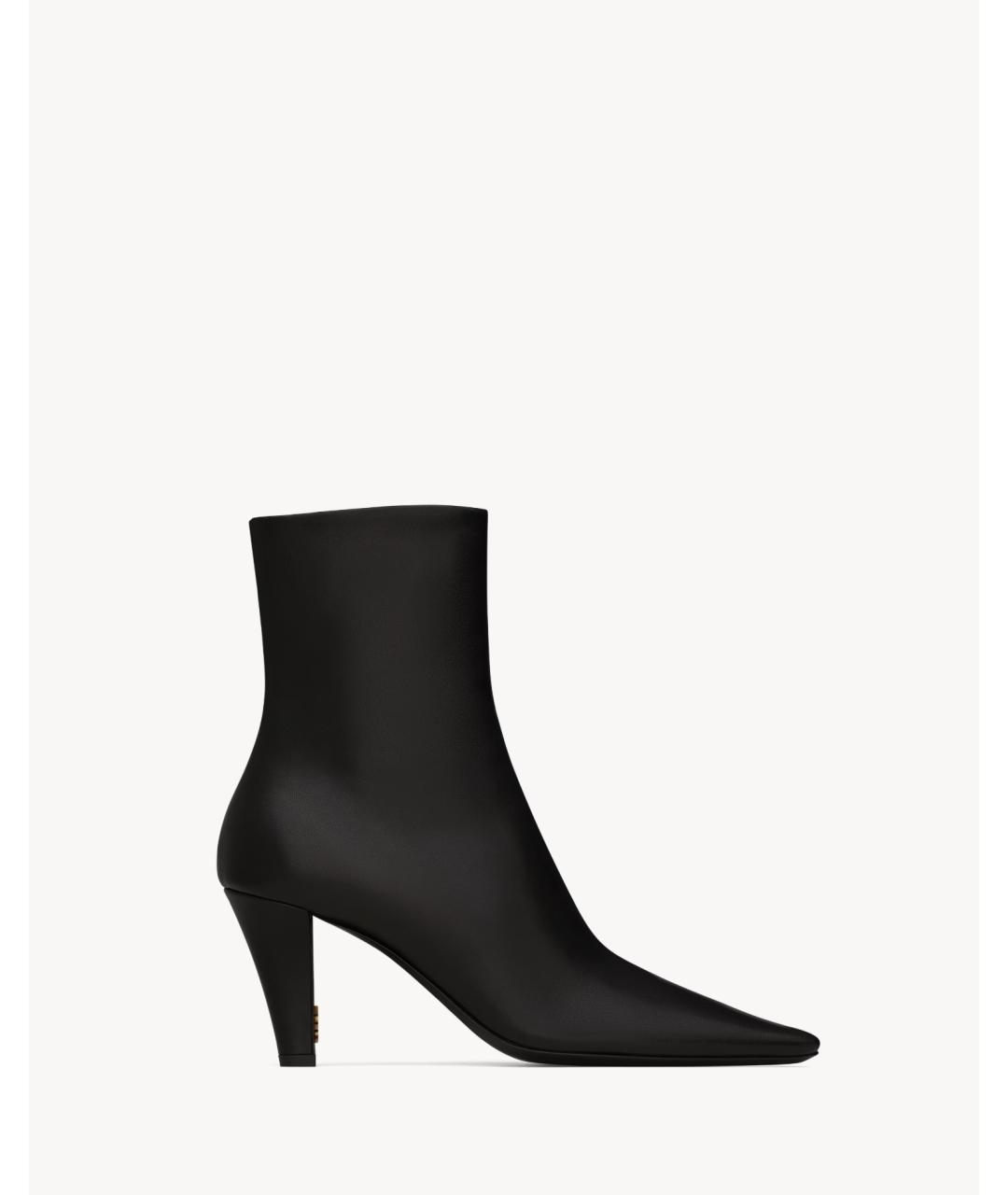 SAINT LAURENT Черные кожаные ботильоны, фото 6
