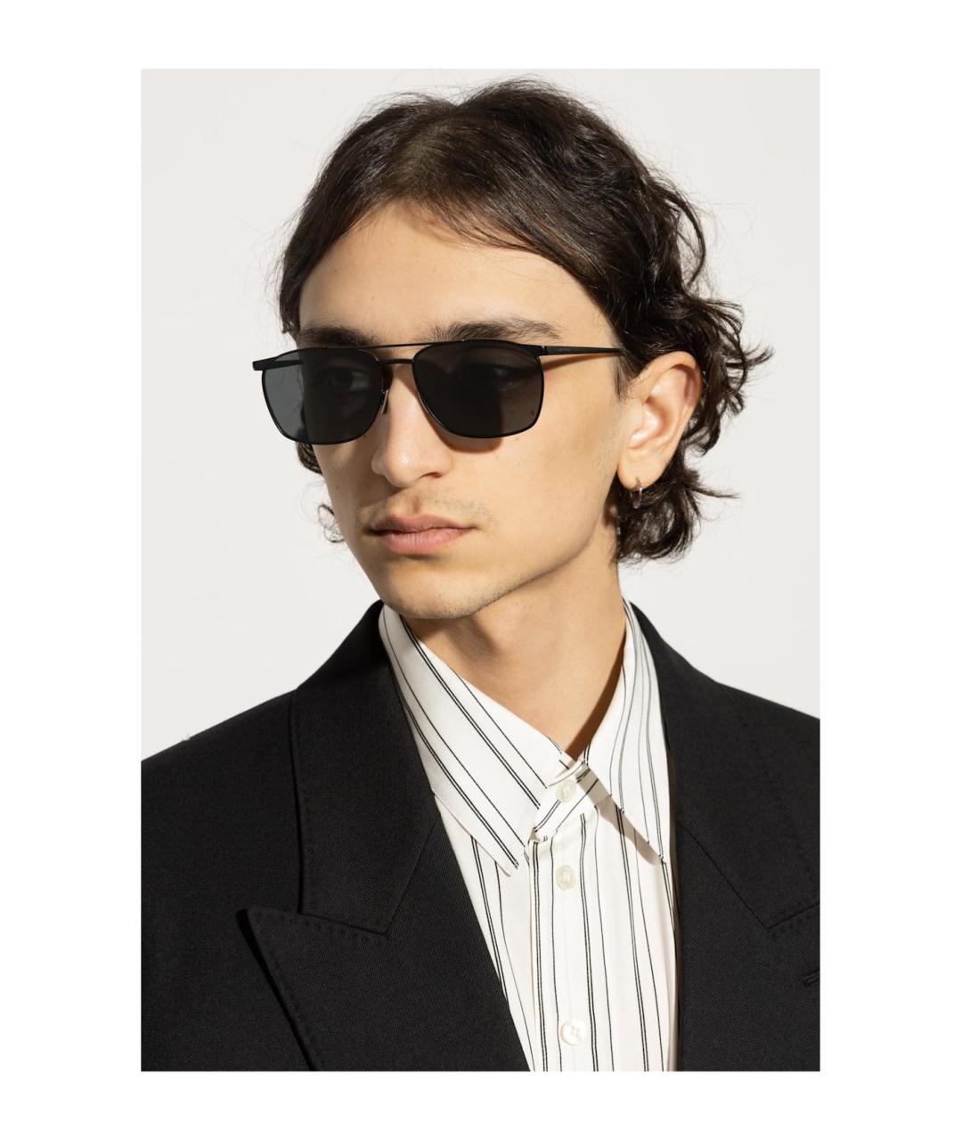 SAINT LAURENT Черные солнцезащитные очки, фото 2