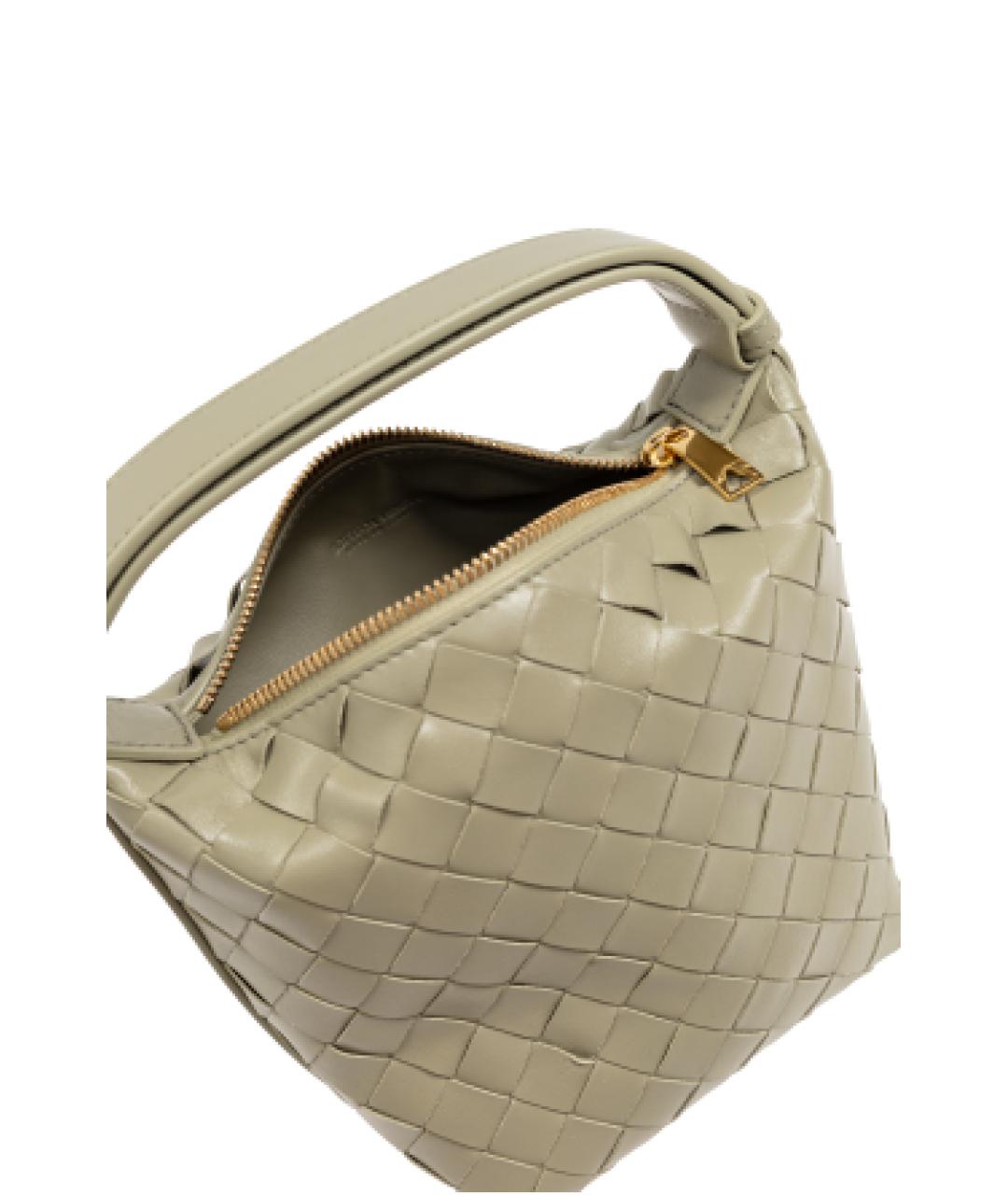 BOTTEGA VENETA Хаки кожаная сумка с короткими ручками, фото 5
