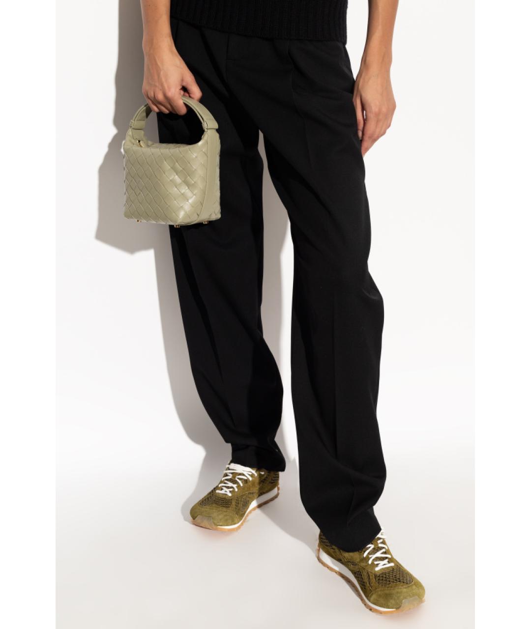 BOTTEGA VENETA Хаки кожаная сумка с короткими ручками, фото 2