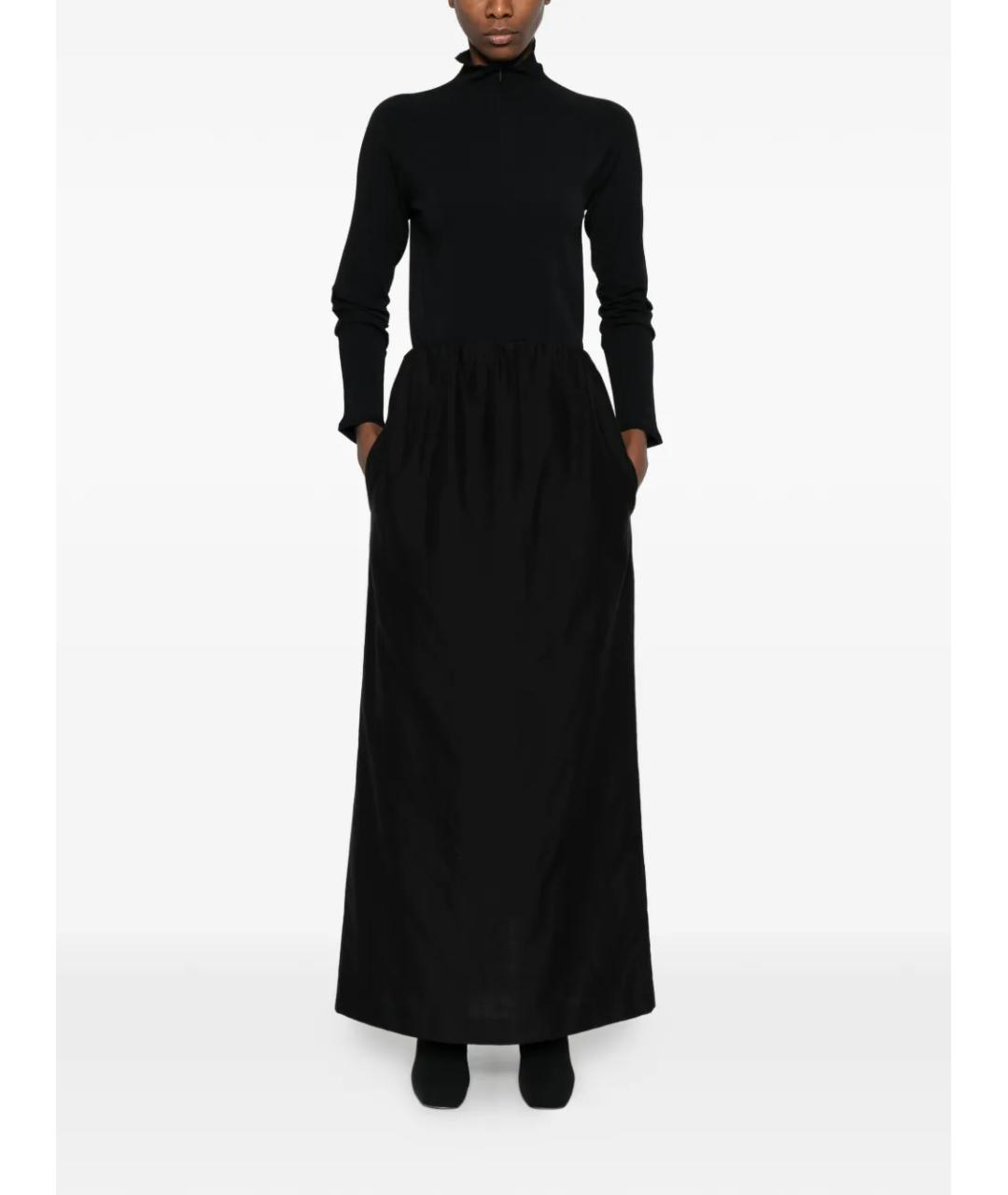 THE ROW Черная шелковая юбка макси, фото 2