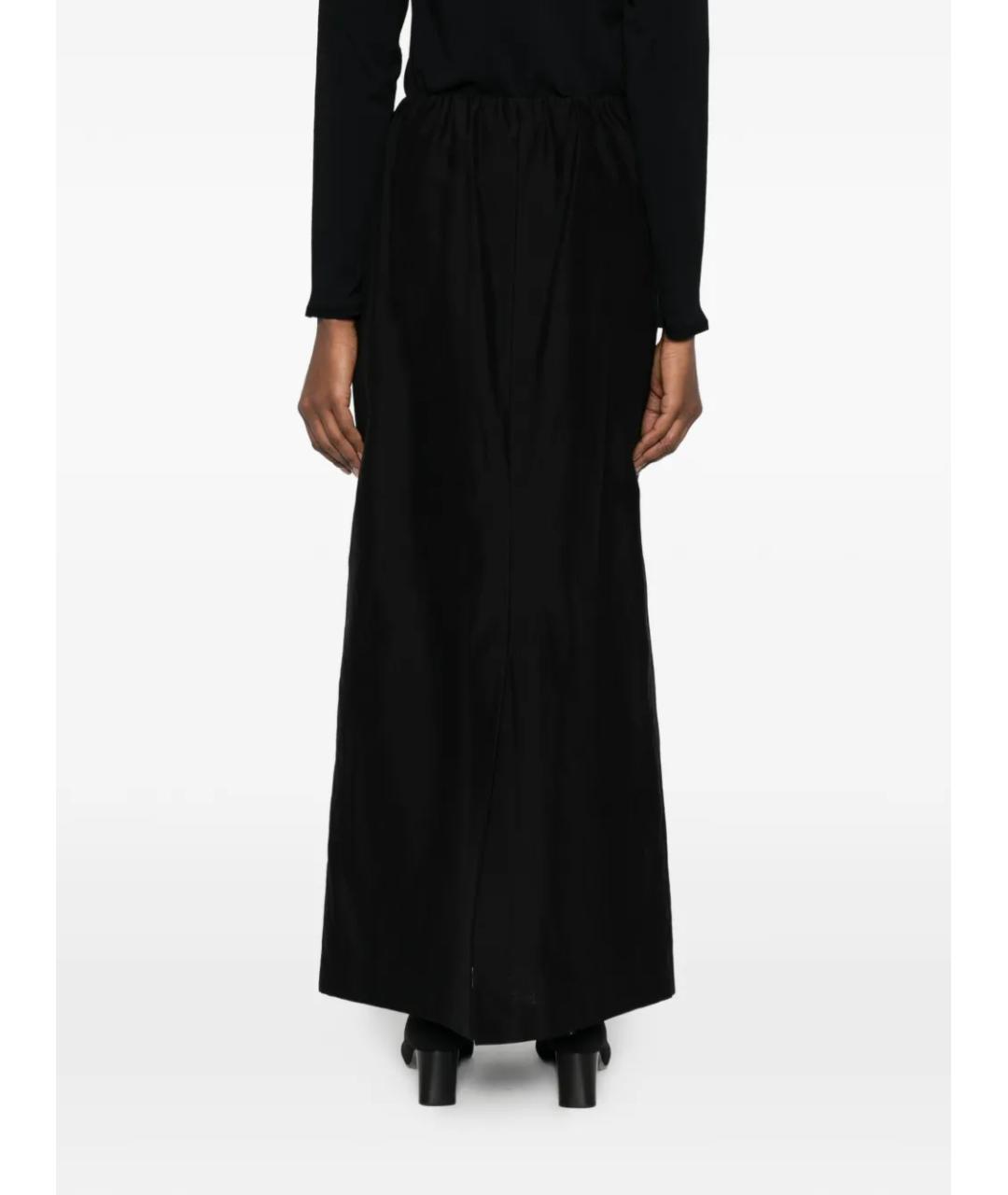 THE ROW Черная шелковая юбка макси, фото 4