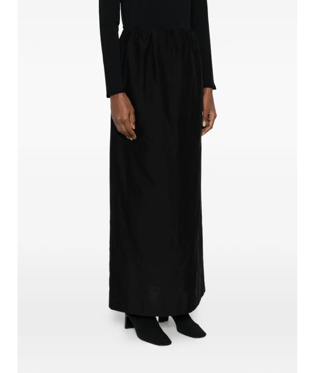 THE ROW Черная шелковая юбка макси, фото 3