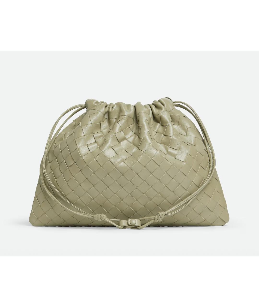 BOTTEGA VENETA Зеленая кожаная сумка через плечо, фото 5