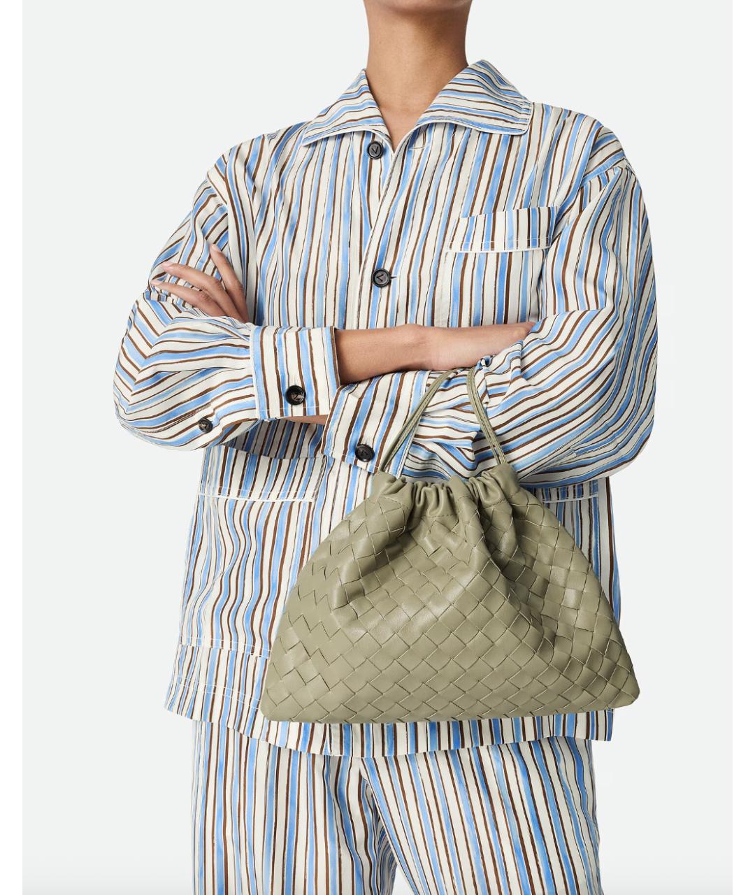 BOTTEGA VENETA Зеленая кожаная сумка через плечо, фото 2