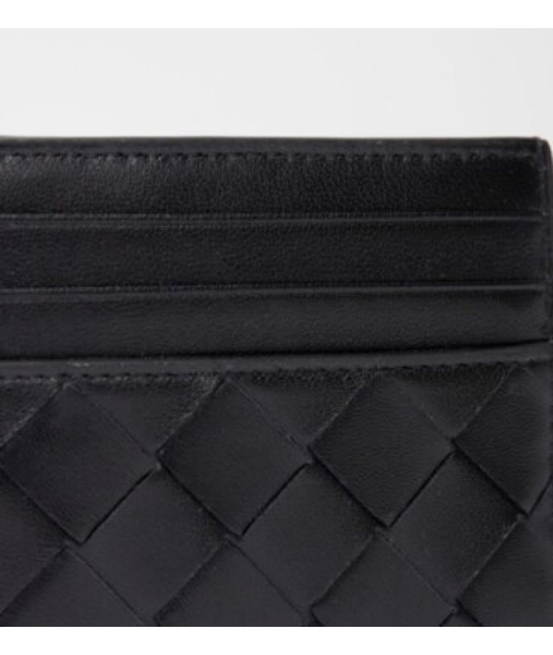 BOTTEGA VENETA Черный кожаный кардхолдер, фото 2