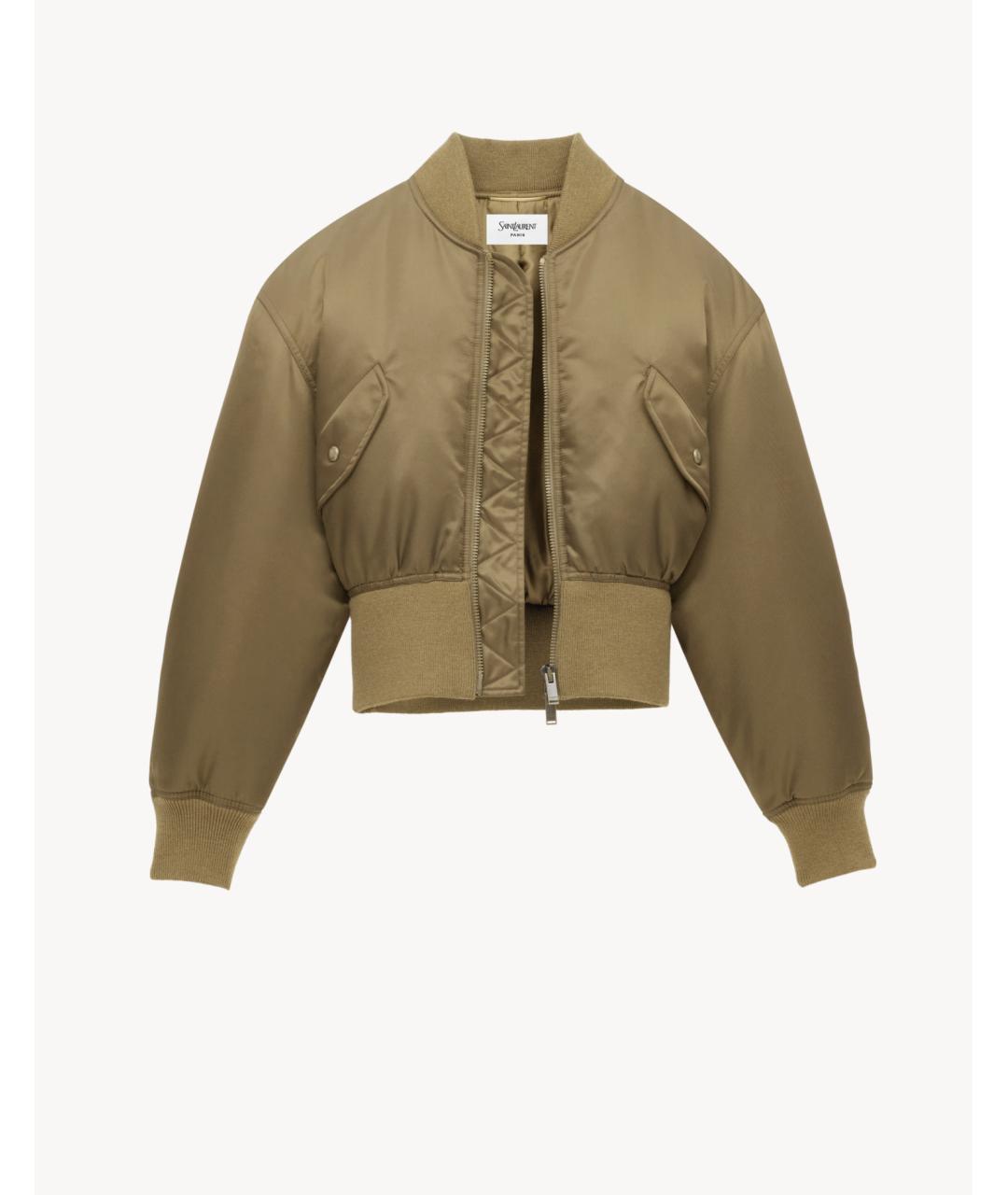 SAINT LAURENT Хаки куртка, фото 2