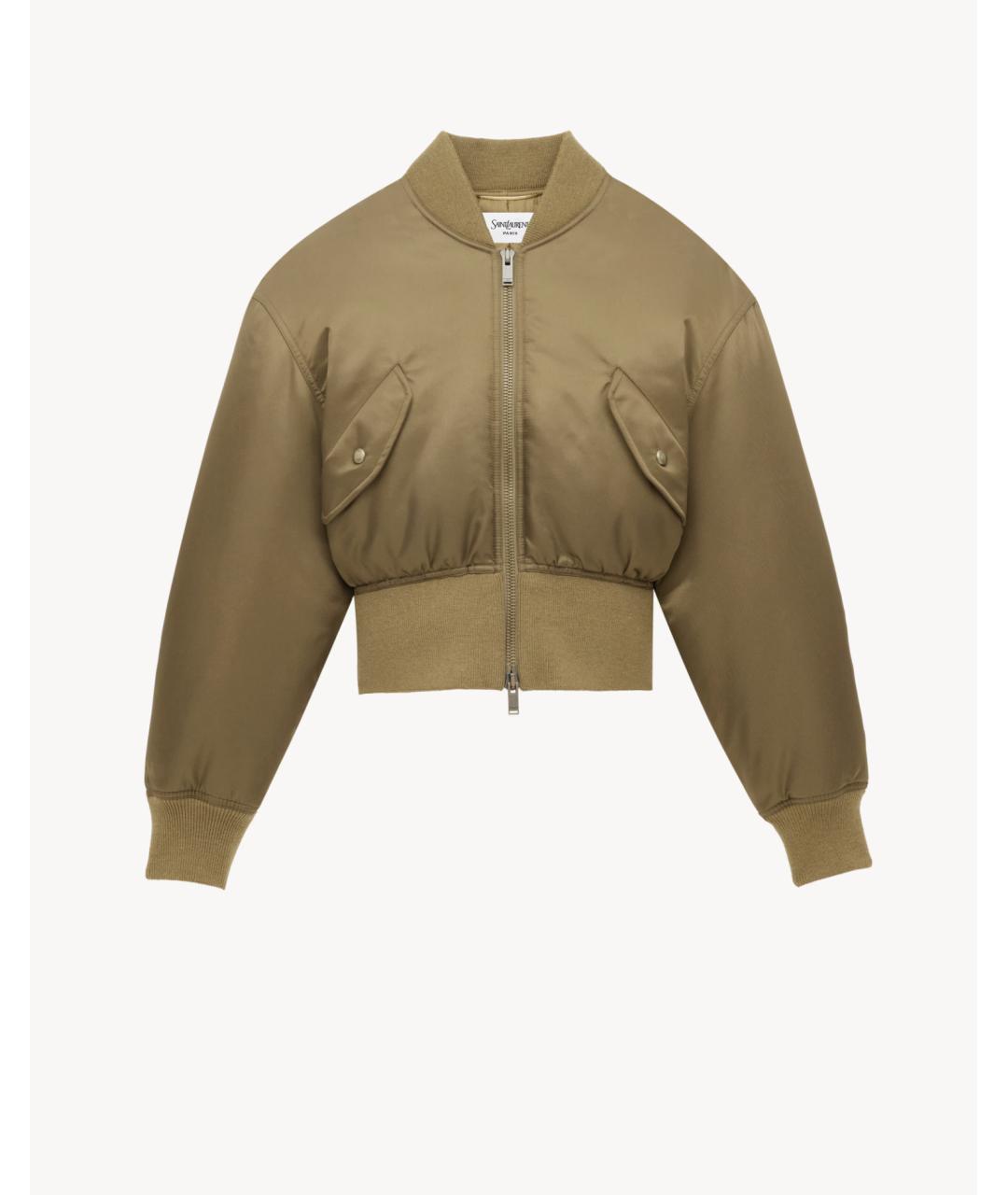 SAINT LAURENT Хаки куртка, фото 4
