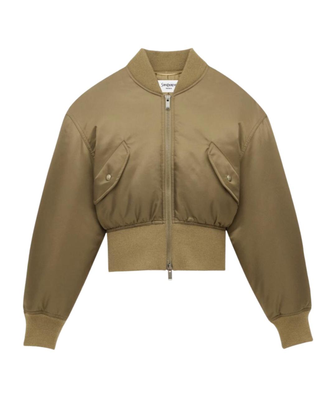 SAINT LAURENT Хаки куртка, фото 1