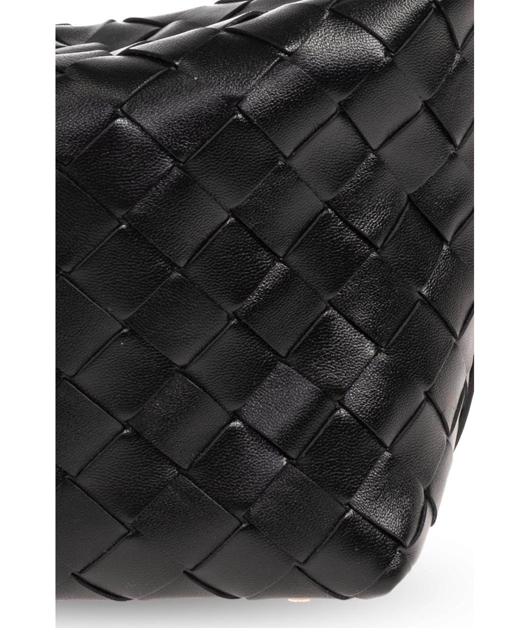 BOTTEGA VENETA Черная кожаная сумка с короткими ручками, фото 6