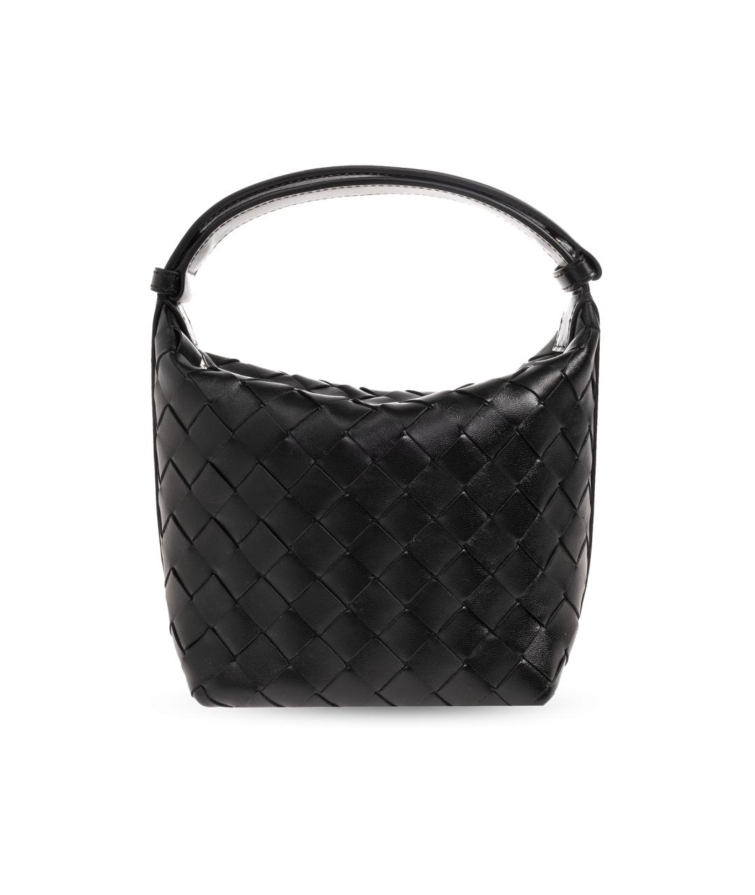 BOTTEGA VENETA Черная кожаная сумка с короткими ручками, фото 3