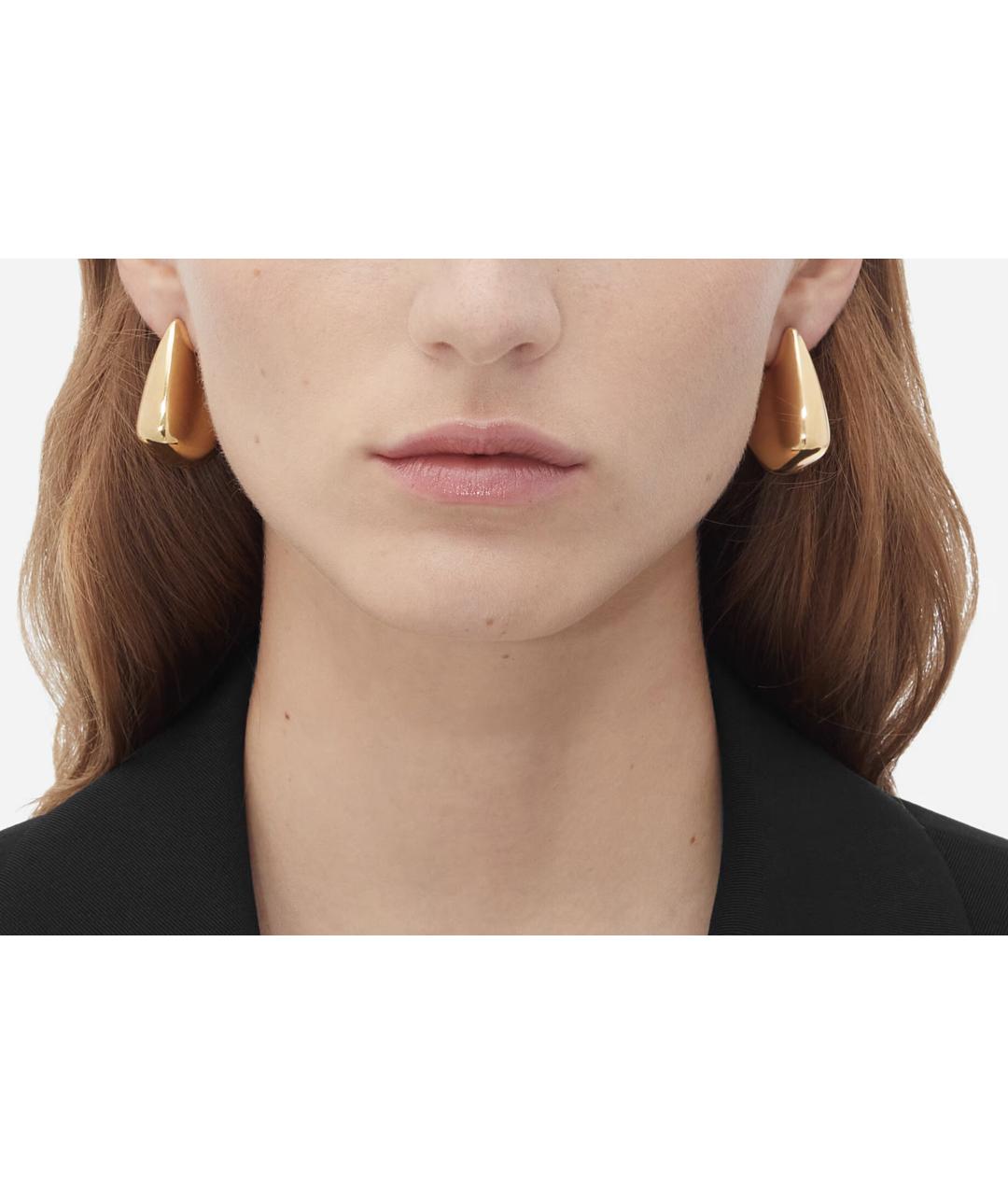 BOTTEGA VENETA Золотые серебряные серьги, фото 2