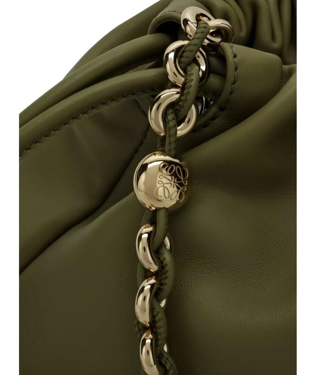 LOEWE Зеленая кожаная сумка через плечо, фото 3