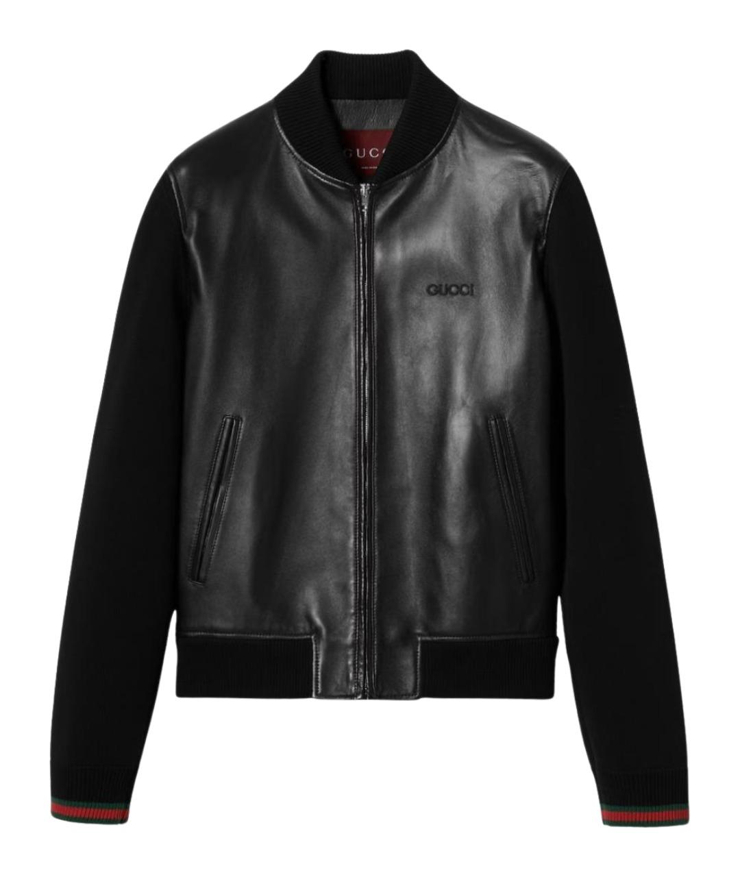 GUCCI Черная кожаная куртка, фото 1
