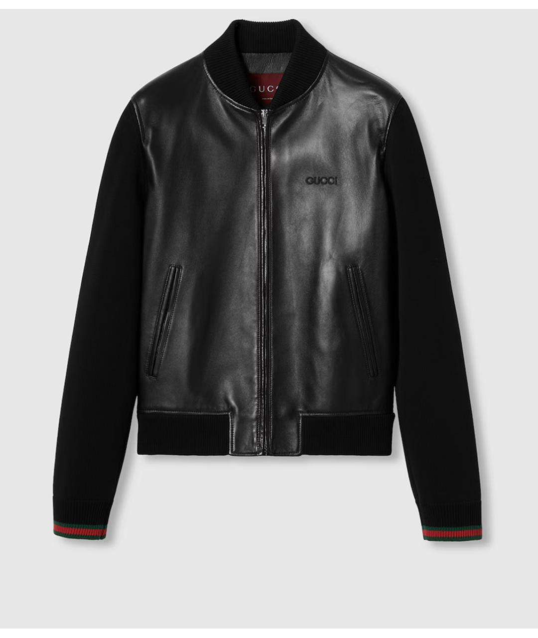 GUCCI Черная кожаная куртка, фото 7