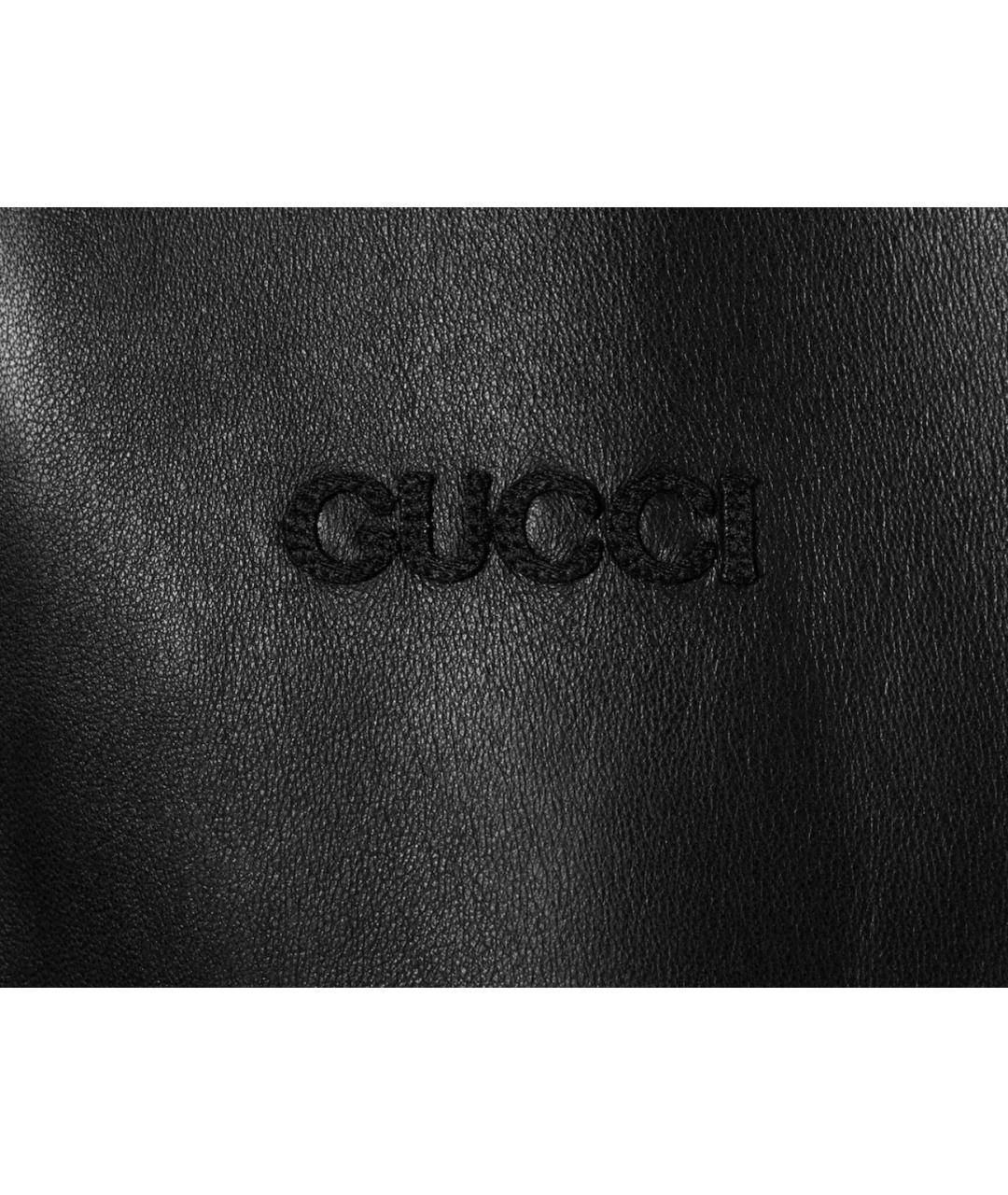 GUCCI Черная кожаная куртка, фото 6