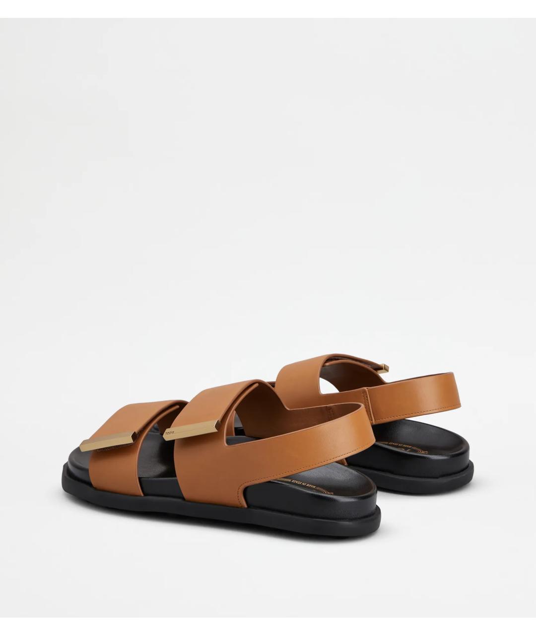TOD'S Бежевые кожаные сандалии, фото 3