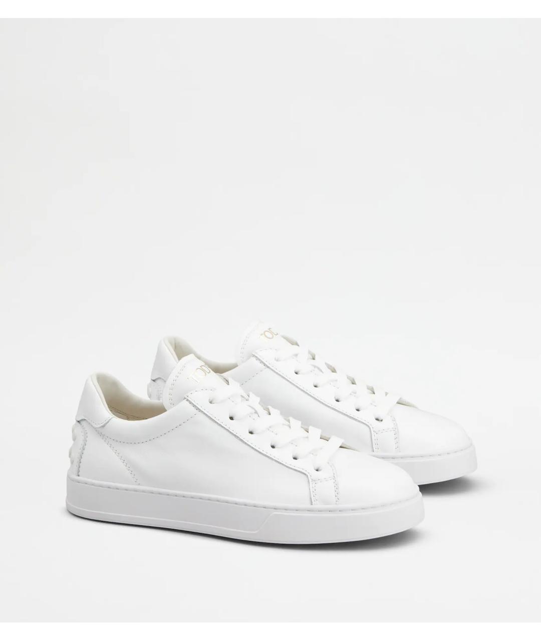 TOD'S Белые кожаные кеды, фото 2