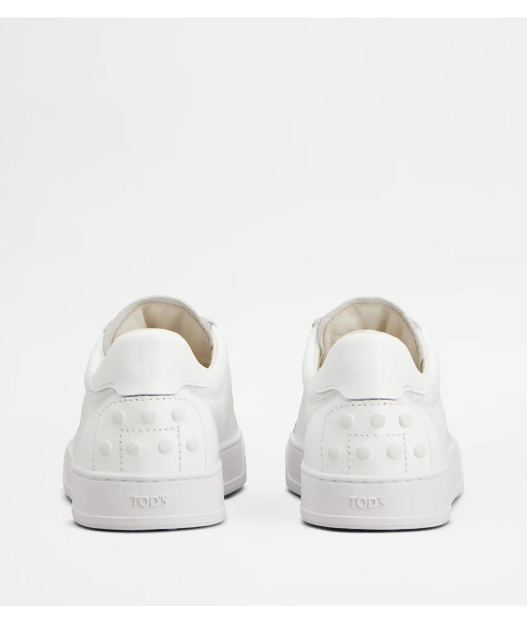 TOD'S Белые кожаные кеды, фото 3
